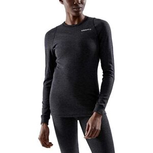 Craft Core Wool Merino Long Sleeve Base Layer Black Melange M Women Craft Core Wool Merino Long Sleeve Base Layer Black Melange M Women