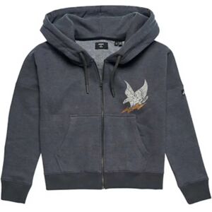 Superdry Boho Graphic Full Zip Sweatshirt Charcoal Marl S Women Superdry Boho Graphic Full Zip Sweatshirt Charcoal Marl S Women