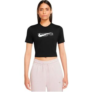 Nike Sportswear Slim Crop Swoosh Short Sleeve T-shirt Black L Women Nike Sportswear Slim Crop Swoosh Short Sleeve T-shirt Black L Women