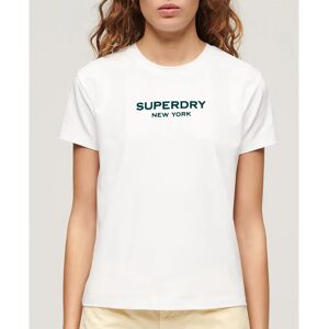 Superdry Sport Luxe Graphic Fitted Short Sleeve T-shirt Brilliant White 2XS Women Superdry Sport Luxe Graphic Fitted Short Sleeve T-shirt Brilliant White 2XS Women