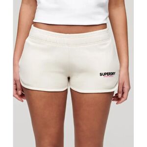 Superdry Sportswear Logo Racer Sweat Shorts Rice White 2XS Women Superdry Sportswear Logo Racer Sweat Shorts Rice White 2XS Women