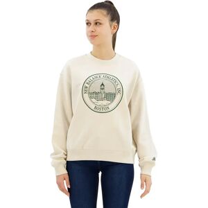 New Balance Athletics French Terry Oversized Crest Sweatshirt Linen Heather M Women New Balance Athletics French Terry Oversized Crest Sweatshirt Linen Heather M Women