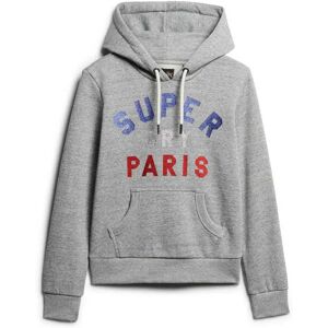 Superdry Glitter Graphic Logo Hoodie Athletic Grey Marl 2XS Women Superdry Glitter Graphic Logo Hoodie Athletic Grey Marl 2XS Women
