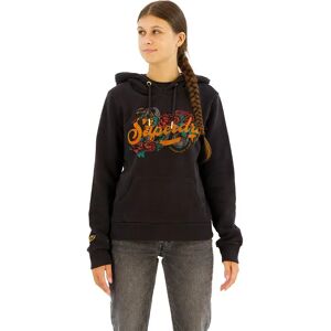 Superdry Tattoo Script Graphic Hoodie Black 2XS Women Superdry Tattoo Script Graphic Hoodie Black 2XS Women