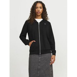 Jack & Jones Abbie Rlx Jjxx Full Zip Sweatshirt Black / Bright White Logo XS Women Jack & Jones Abbie Rlx Jjxx Full Zip Sweatshirt Black / Bright White Logo XS Women