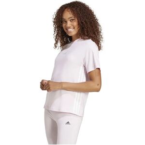 adidas Essentials 3 Stripes Cotton Short Sleeve T-shirt Clear Pink / White S Women adidas Essentials 3 Stripes Cotton Short Sleeve T-shirt Clear Pink / White S Women