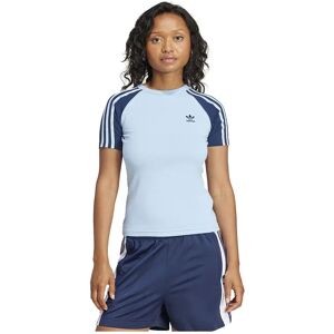 adidas Originals Adicolor 3 Stripes Raglan Slim Short Sleeve T-shirt Clear Sky XS Women adidas Originals Adicolor 3 Stripes Raglan Slim Short Sleeve T-shirt Clear Sky XS Women
