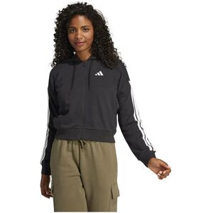 adidas Essentials 3 Stripes French Terry Full Zip Sweatshirt Black / White M Women adidas Essentials 3 Stripes French Terry Full Zip Sweatshirt Black / White M Women