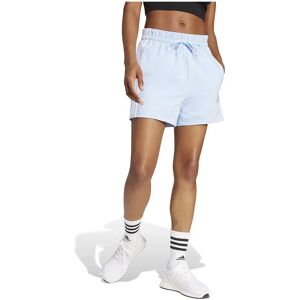 adidas Essentials 3 Stripes Cotton Shorts Glow Blue / White 2XL Women adidas Essentials 3 Stripes Cotton Shorts Glow Blue / White 2XL Women