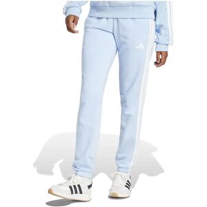 adidas Essentials 3 Stripes French Terry Cuffed Joggers Glow Blue / White 2XS Women adidas Essentials 3 Stripes French Terry Cuffed Joggers Glow Blue / White 2XS Women