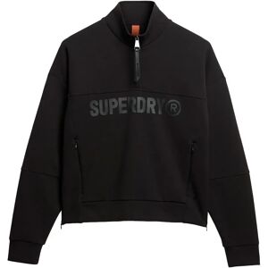 Superdry Active Tech Logo Relaxed Half Zip Sweatshirt Black 2XS Women Superdry Active Tech Logo Relaxed Half Zip Sweatshirt Black 2XS Women