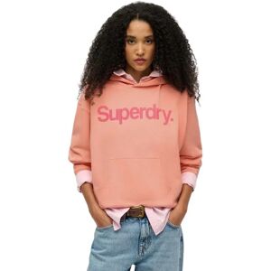 Superdry Core Logo City Hoodie Peach Amber Pink 2XS Women Superdry Core Logo City Hoodie Peach Amber Pink 2XS Women