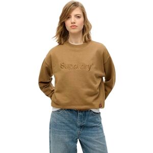 Superdry Emb Core Logo Loose Sweatshirt Deep Beige 2XS Women Superdry Emb Core Logo Loose Sweatshirt Deep Beige 2XS Women