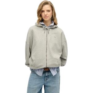 Superdry Studios Full Zip Sweatshirt Grey Marl S Women Superdry Studios Full Zip Sweatshirt Grey Marl S Women
