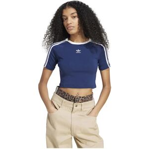 adidas Originals 3 Stripes Baby Short Sleeve T-shirt Night Indigo / White S Women adidas Originals 3 Stripes Baby Short Sleeve T-shirt Night Indigo / White S Women