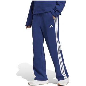 adidas Essentials 3 Stripes Open-hem Fleece Joggers Dark Blue / White L Women adidas Essentials 3 Stripes Open-hem Fleece Joggers Dark Blue / White L Women