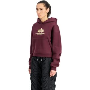 Alpha Industries Basic Pp Hoodie Dark Cherry 2XS Women Alpha Industries Basic Pp Hoodie Dark Cherry 2XS Women