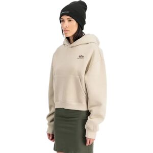 Alpha Industries Basic Sl Hoodie Organic Beige 2XS Women Alpha Industries Basic Sl Hoodie Organic Beige 2XS Women