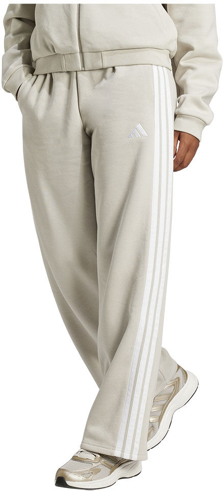 adidas Essentials 3 Stripes Open Hem Fleece Joggers Wonder Alumina / White 2XS Women
