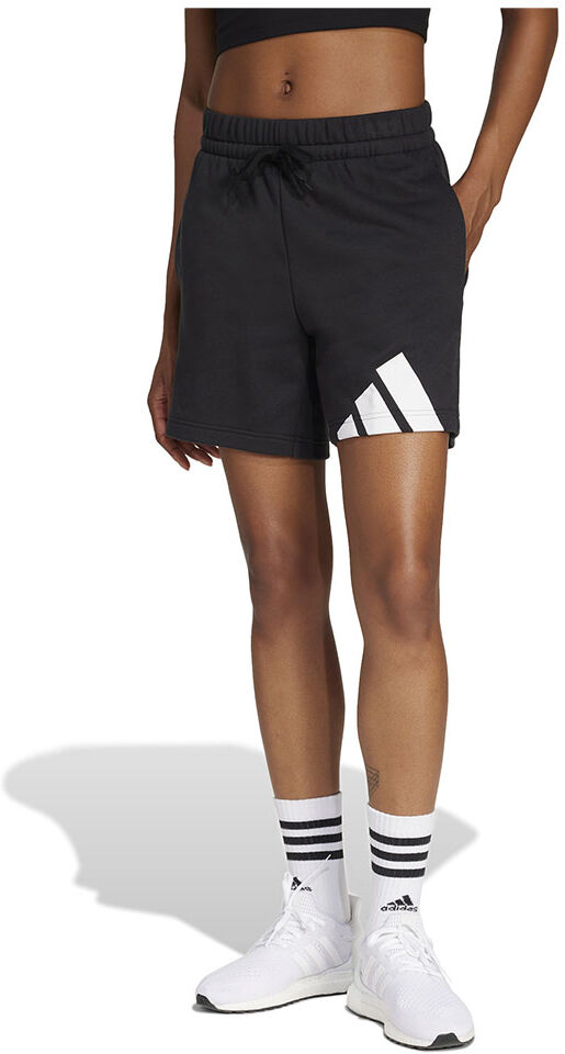 adidas Essentials Big Logo French Terry Shorts Black / White XS Women