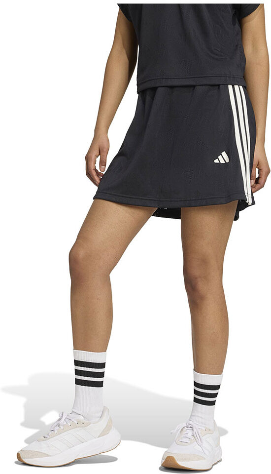adidas Stadium 3 Stripes Tennis Inspired Jacquard Skirt Black / Off White 2XS Women