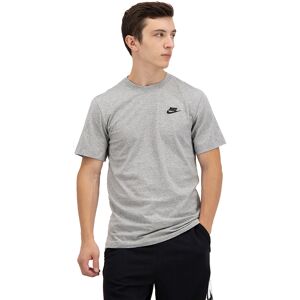 Nike Sportswear Club Short Sleeve T-shirt Dark Grey Heather / Black L Men