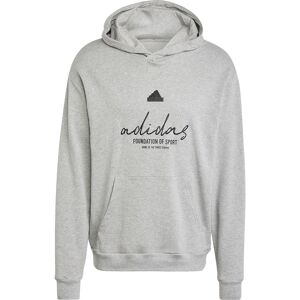 adidas Brand Love French Terry Hoodie Medium Grey Heather M Men