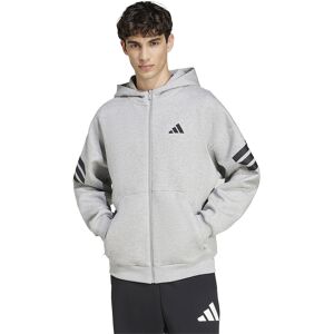 adidas Future Icons 3 Stripes Full Zip Sweatshirt Medium Grey Heather XL Men