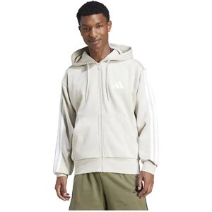 adidas Essentials 3 Stripes Fleece Full Zip Sweatshirt Wonder Alumina / White 3XL Men adidas Essentials 3 Stripes Fleece Full Zip Sweatshirt Wonder Alumina / White 3XL Men