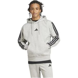 adidas Essentials 3 Stripes Fleece Hoodie Medium Grey Heather / Black S Men adidas Essentials 3 Stripes Fleece Hoodie Medium Grey Heather / Black S Men