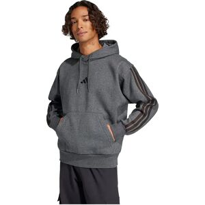 adidas Essentials 3 Stripes Fleece Hoodie Dark Grey Heather / Black 3XL Men adidas Essentials 3 Stripes Fleece Hoodie Dark Grey Heather / Black 3XL Men