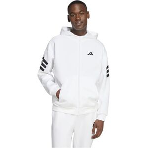 adidas Future Icons 3 Stripes Full Zip Sweatshirt White / Black L Men adidas Future Icons 3 Stripes Full Zip Sweatshirt White / Black L Men