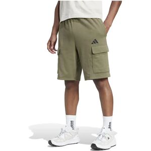 adidas Essentials Feel Cozy French Terry Cargo Shorts Olive Strata / Black S Men adidas Essentials Feel Cozy French Terry Cargo Shorts Olive Strata / Black S Men