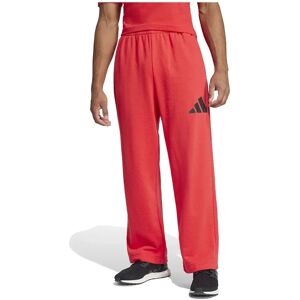 adidas Essentials Wide Leg 3 Bar Logo Joggers Pure Ruby / Black S Men adidas Essentials Wide Leg 3 Bar Logo Joggers Pure Ruby / Black S Men