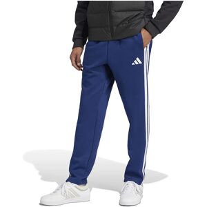 adidas Essentials 3 Stripes Open Hem Fleece Joggers Dark Blue / White M Men adidas Essentials 3 Stripes Open Hem Fleece Joggers Dark Blue / White M Men