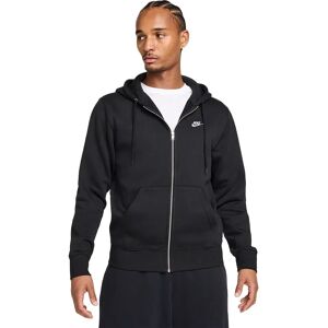 Nike Club Full Zip Sweatshirt Black / White S Men Nike Club Full Zip Sweatshirt Black / White S Men