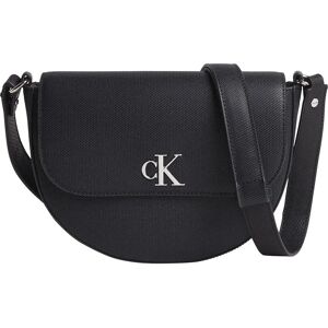 Calvin Klein Jeans Minimal Monogram Saddle Crossbody Black One Size male Calvin Klein Jeans Minimal Monogram Saddle Crossbody Black One Size male
