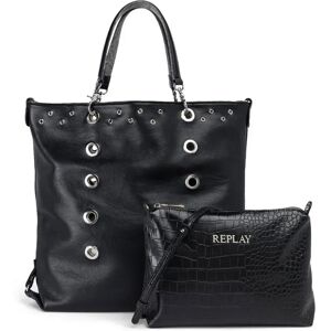 Replay Fw3816.000.a2021a Shopper Bag Black / Washed Black One Size unisex Replay Fw3816.000.a2021a Shopper Bag Black / Washed Black One Size unisex