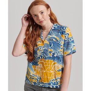 Superdry Vintage Beach Resort Shirt Nimi Kam Gold 2XS Women Superdry Vintage Beach Resort Shirt Nimi Kam Gold 2XS Women