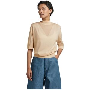 G-star Core Mock 3/4 Sleeve T-shirt Ivory Cream S Women G-star Core Mock 3/4 Sleeve T-shirt Ivory Cream S Women