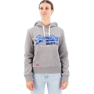 Superdry Vintage Logo Athletic Hoodie Dark Grey Fleck Marl S Women Superdry Vintage Logo Athletic Hoodie Dark Grey Fleck Marl S Women
