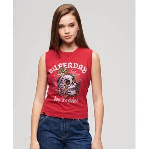 Superdry Tattoo Rhinestone Sleeveless T-shirt Risk Red M Women Superdry Tattoo Rhinestone Sleeveless T-shirt Risk Red M Women