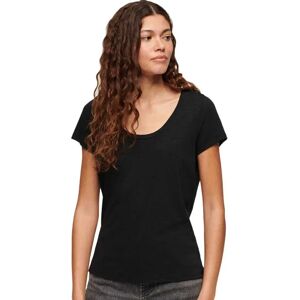 Superdry Scoop Neck T-shirt Black S Women Superdry Scoop Neck T-shirt Black S Women