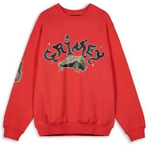 Grimey Causing Panic The Charleston Blvd Vintage Sweatshirt Red 2XS Men,Women Grimey Causing Panic The Charleston Blvd Vintage Sweatshirt Red 2XS Men,Women