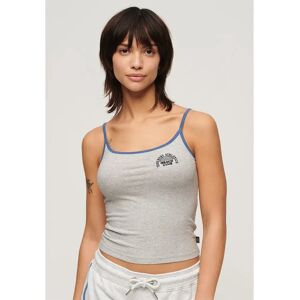 Superdry Essential Branded Sleeveless T-shirt Grey Marl 2XS Women Superdry Essential Branded Sleeveless T-shirt Grey Marl 2XS Women