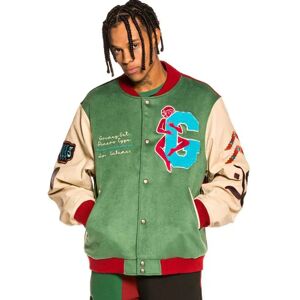 Grimey Singgang Junction Baseball Jacket Green L Men,Women Grimey Singgang Junction Baseball Jacket Green L Men,Women