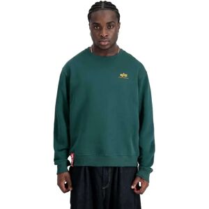 Alpha Industries Basic Small Logo Sweatshirt Force Green S Men Alpha Industries Basic Small Logo Sweatshirt Force Green S Men