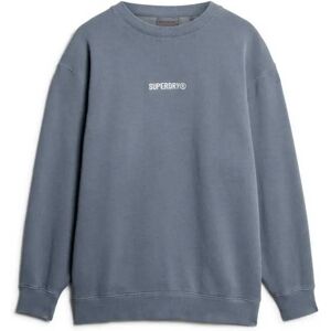 Superdry Micro Logo Graphic Loose Sweatshirt Stormy Weather Blue S Men Superdry Micro Logo Graphic Loose Sweatshirt Stormy Weather Blue S Men