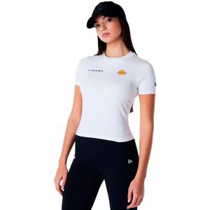 New Era Nba Wrdmark Slim Los Angeles Lakers Short Sleeve T-shirt White S Women New Era Nba Wrdmark Slim Los Angeles Lakers Short Sleeve T-shirt White S Women