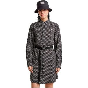 G-star D25247-d726 Long Sleeve Dress Dark Black Raw Net 2XS Women G-star D25247-d726 Long Sleeve Dress Dark Black Raw Net 2XS Women